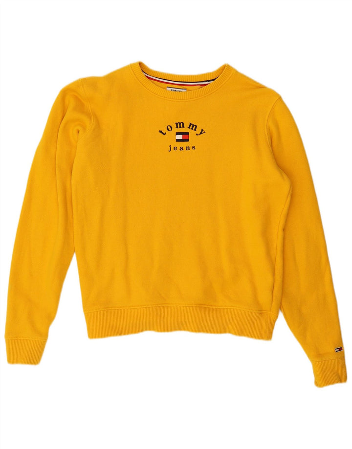 TOMMY HILFIGER Pulover supradimensionat pentru femei UK 10 Mic Galben
