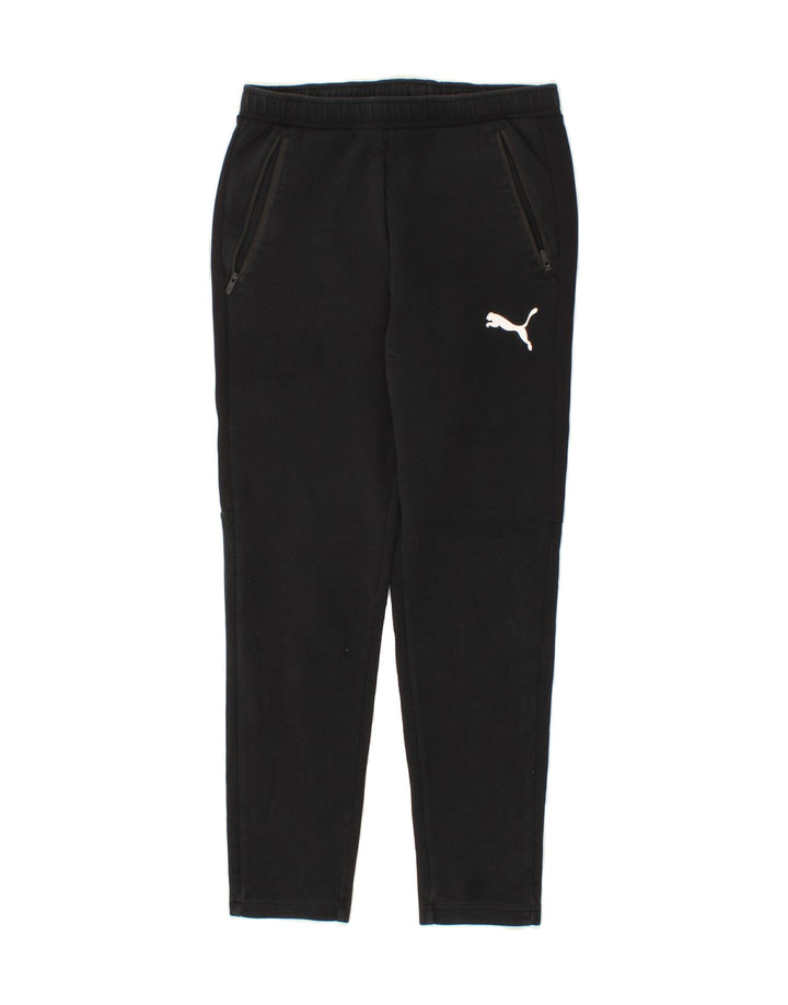 PUMA Womens Graphic Tracksuit Trousers UK 10 Small Black Vintage Puma and Second-Hand Puma from Messina Hembry 