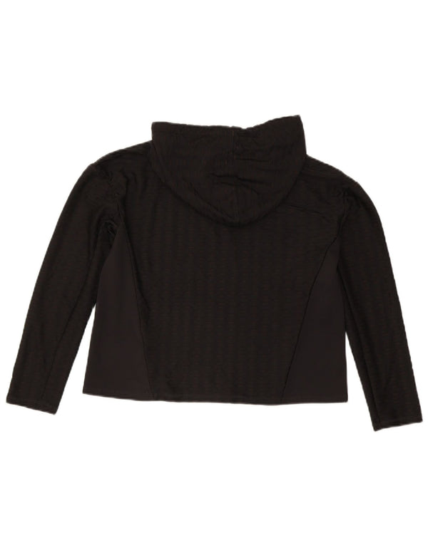 Jumper Puma Training Crop Hoodie pentru femei UK 6 XS Negru Argyle/Diamond