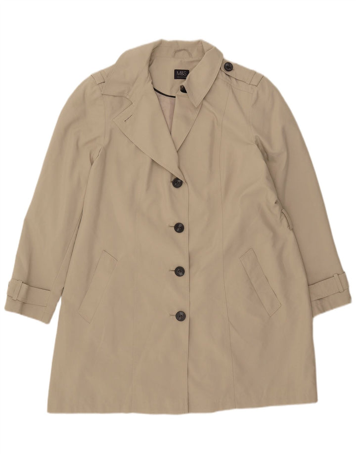 Trench pentru femei Marks & Spencer UK 20 2XL Bej Poliester