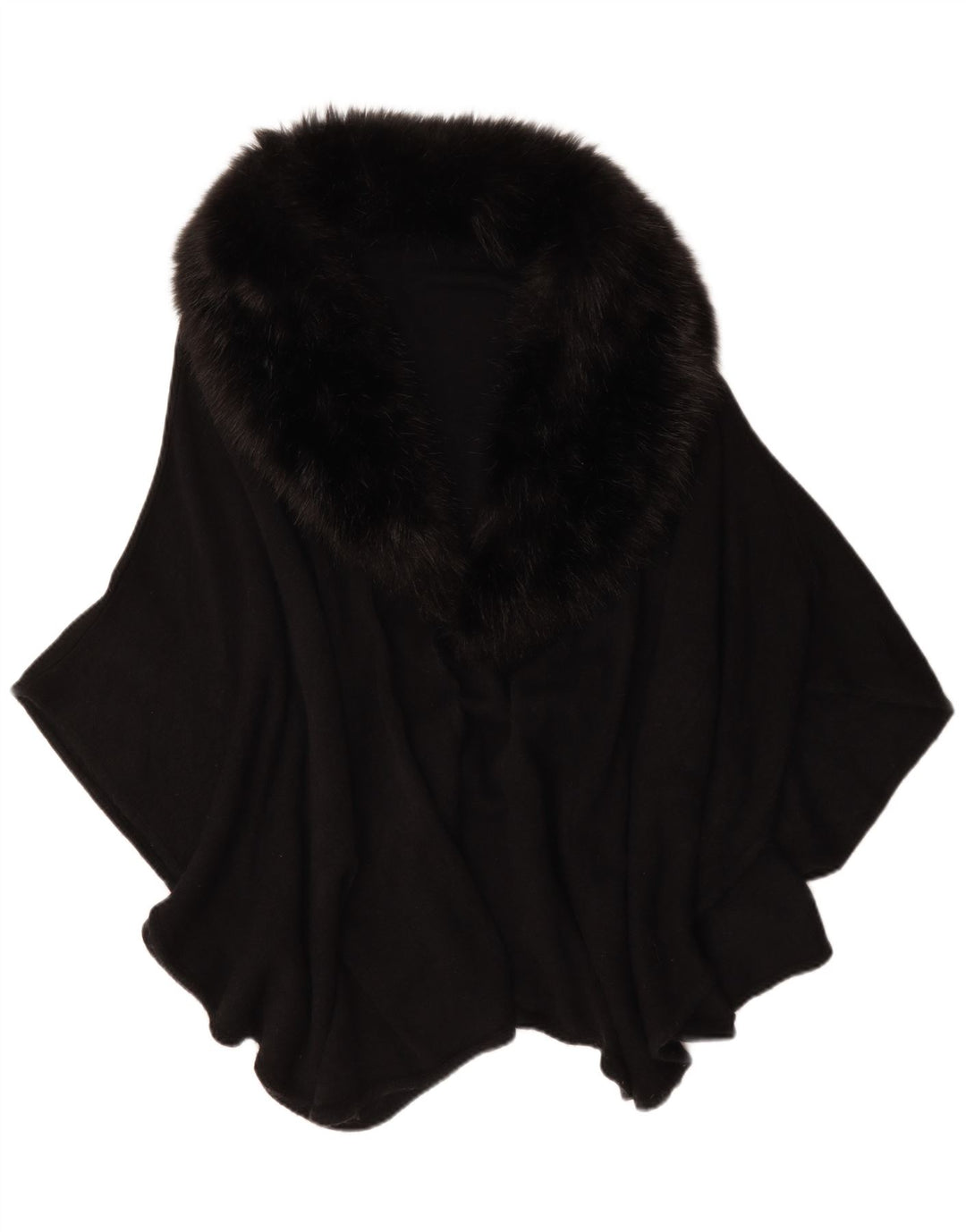 Palton Poncho Vintage pentru Femei Mărime Unică Negru