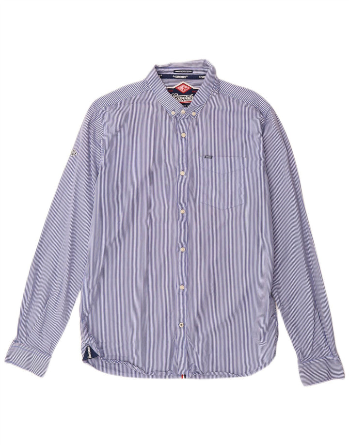 Cămașă pentru bărbați Superdry XL Blue Pinstripe Bumbac