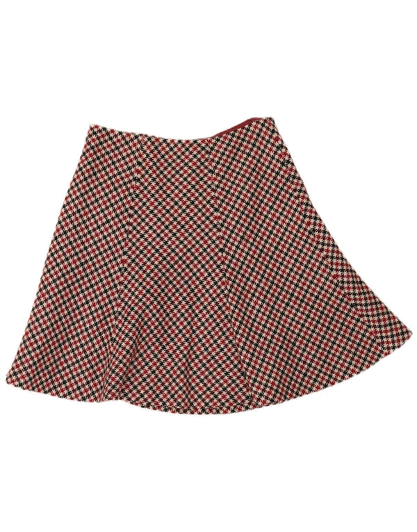 Fustă A-Line Hobbs pentru femei UK 12 Medium W30 Multicolor Houndstooth