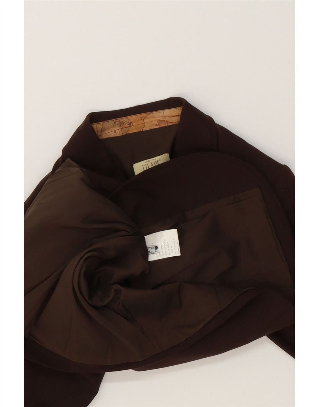 ALVIERO MARTINI Womens 2 Button Blazer Jacket UK 8 Small Brown Polyester Vintage ALVIERO MARTINI and Second-Hand ALVIERO MARTINI from Messina Hembry 