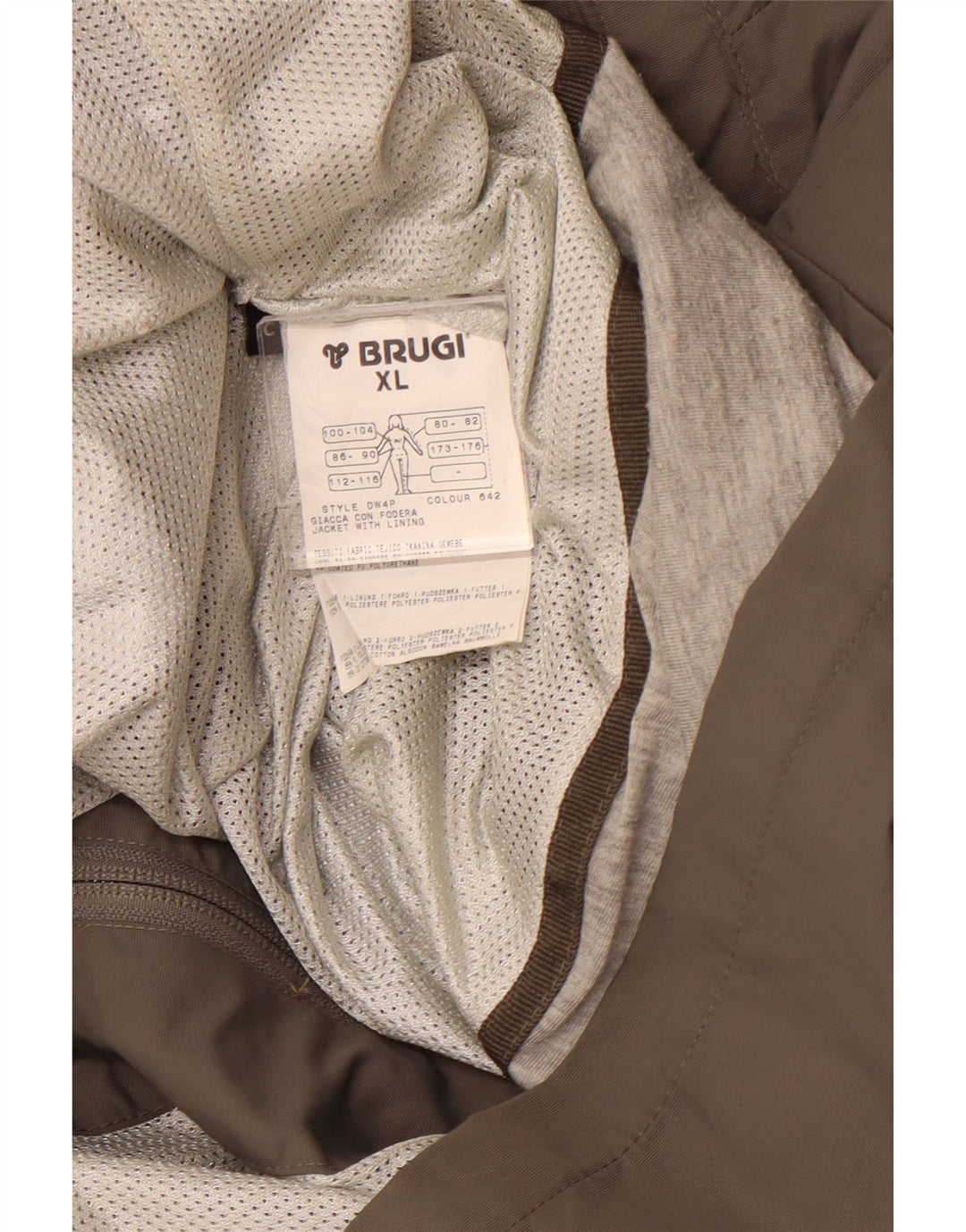 BRUGI Jachetă de ploaie cu glugă pentru femei UK 18 XL poliamidă gri