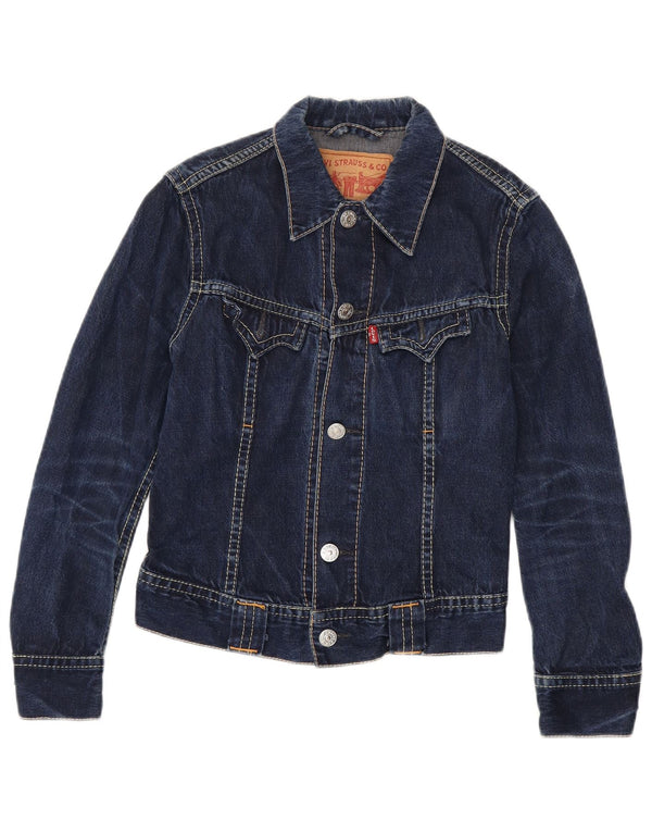Jachetă Levi's Crop Denim UK 10 Small Blue Bumbac