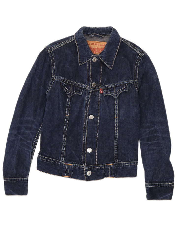 Jachetă Levi's Crop Denim UK 10 Small Blue Bumbac