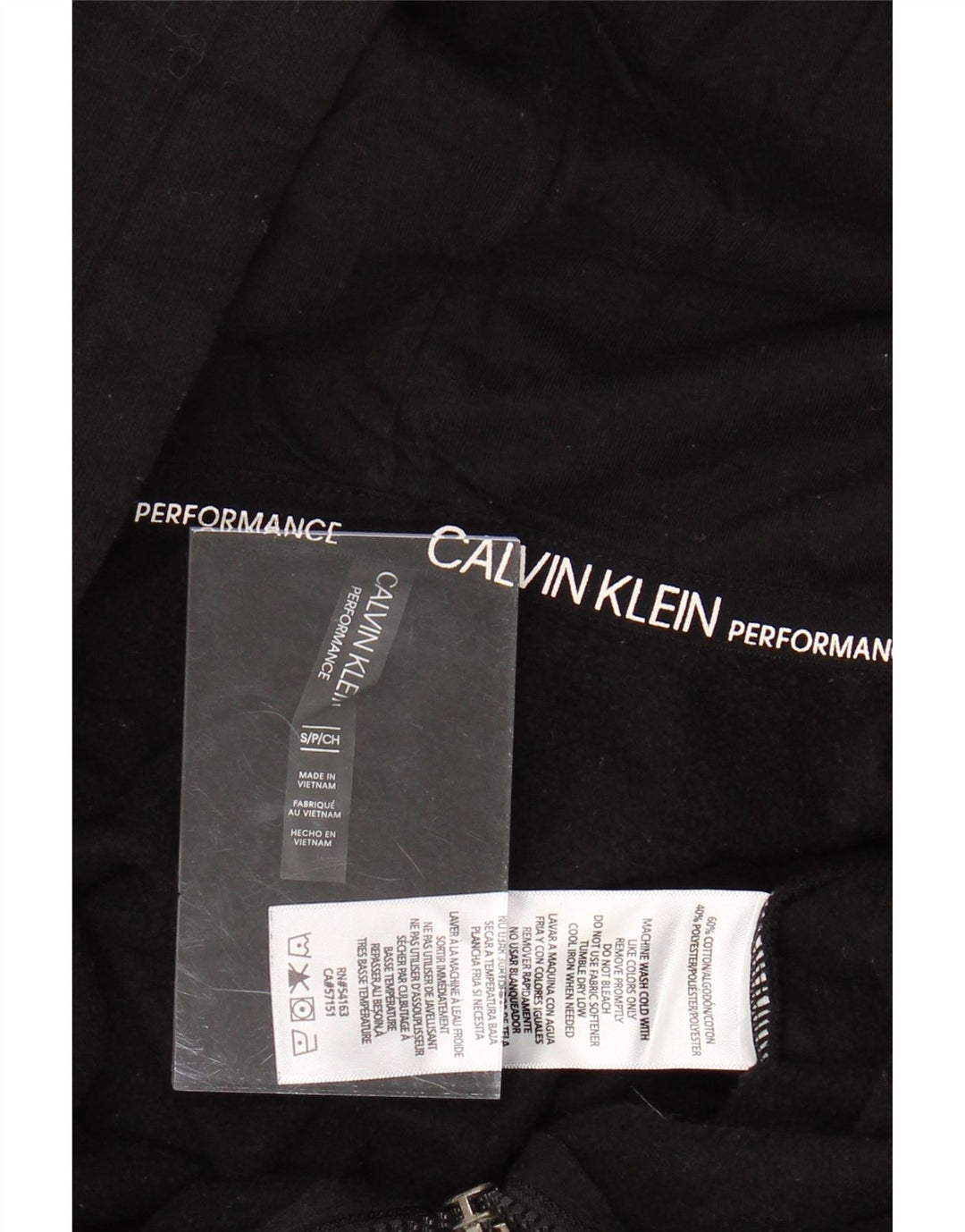 CALVIN KLEIN Pulover supradimensionat cu capota cu fermoar pentru femei UK 10 Small Black