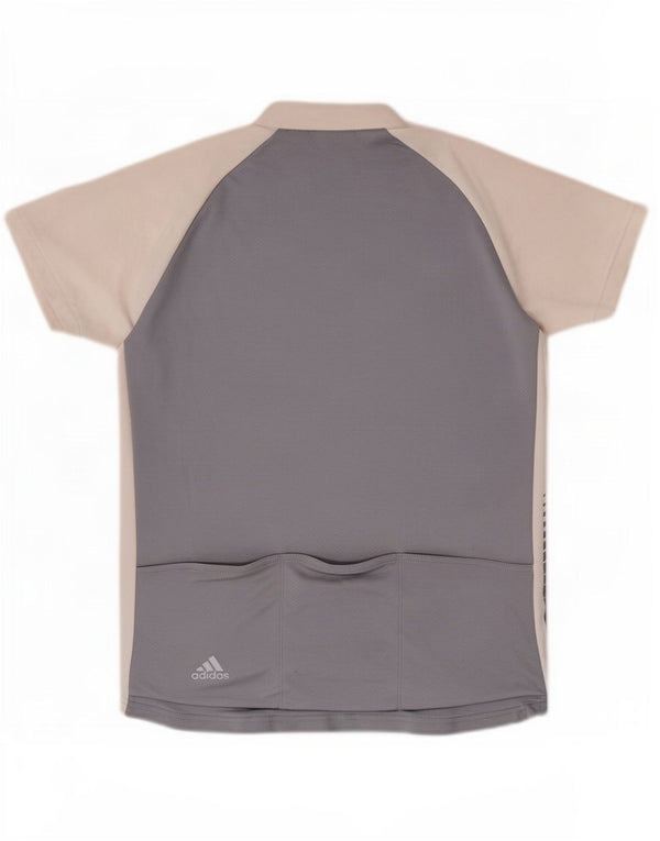 Tricou Adidas pentru femei Top UK 16 mare, gri, poliester color bloc