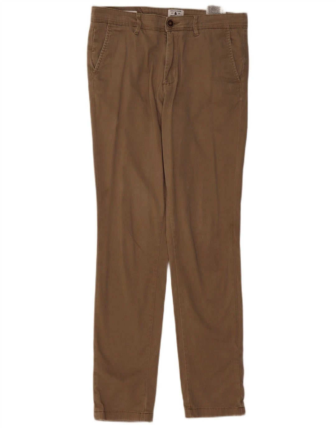 Pantaloni chino drepți pentru bărbați JACK & JONES L30 L32 bumbac bej