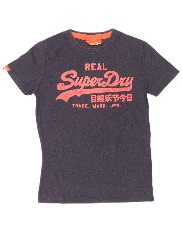 Tricou grafic pentru bărbați Superdry Top mic din bumbac bleumarin