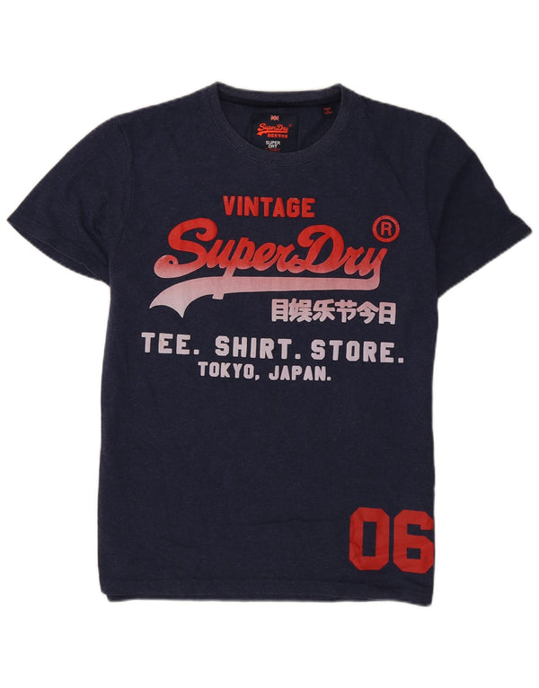 Tricou grafic pentru bărbați Superdry Top XL Bumbac bleumarin