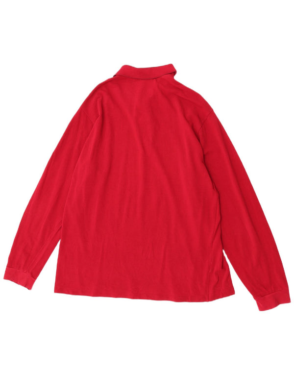 Tricou polo pentru bărbați cu mânecă lungă Lacoste Mărimea 6 XL Bordeaux