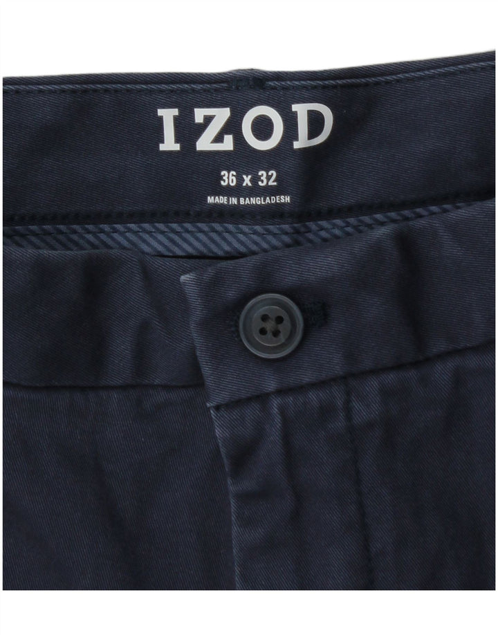 Pantaloni chino drepți pentru bărbați IZOD L36 L32 bumbac bleumarin