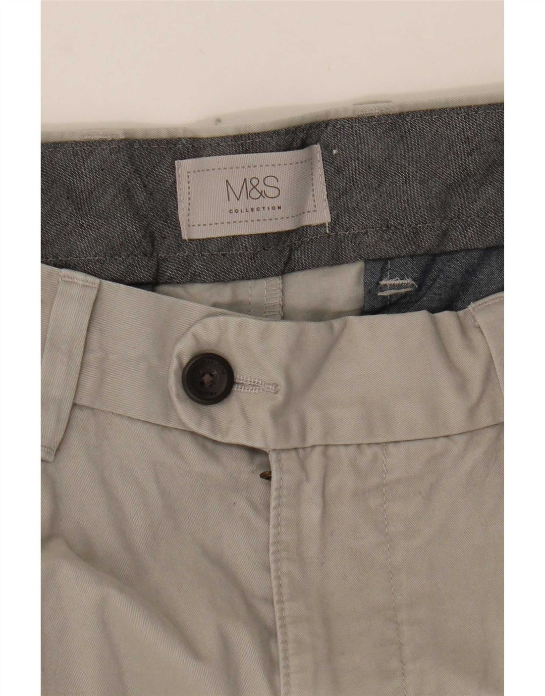 Pantaloni scurți chino pentru bărbați Marks & Spencer W36, bumbac gri mare