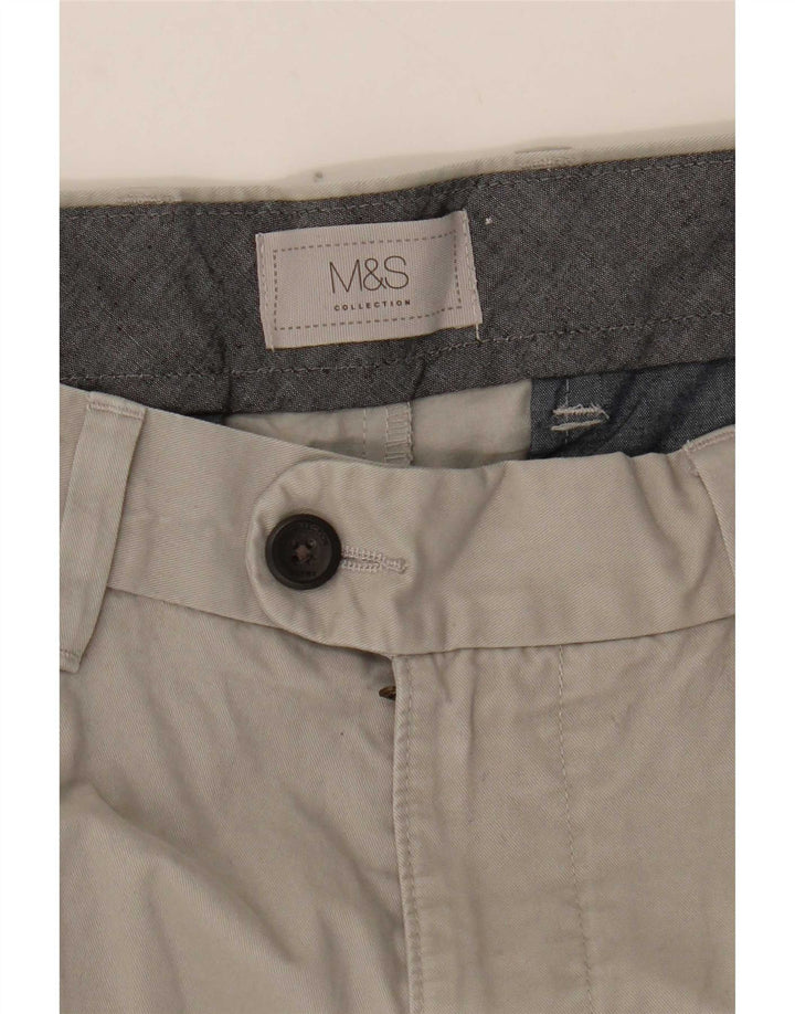 Pantaloni scurți chino pentru bărbați Marks & Spencer W36, bumbac gri mare