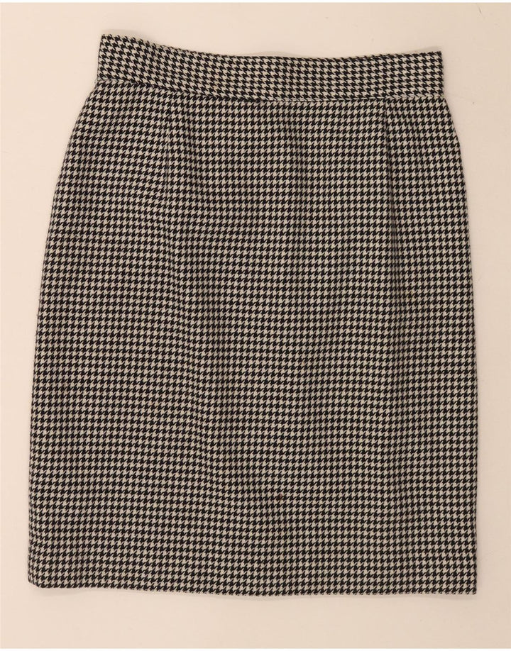 Set de fuste vintage pentru femei, 5 nasturi, 2 piese IT 46 mare W28 picior de găin negru
