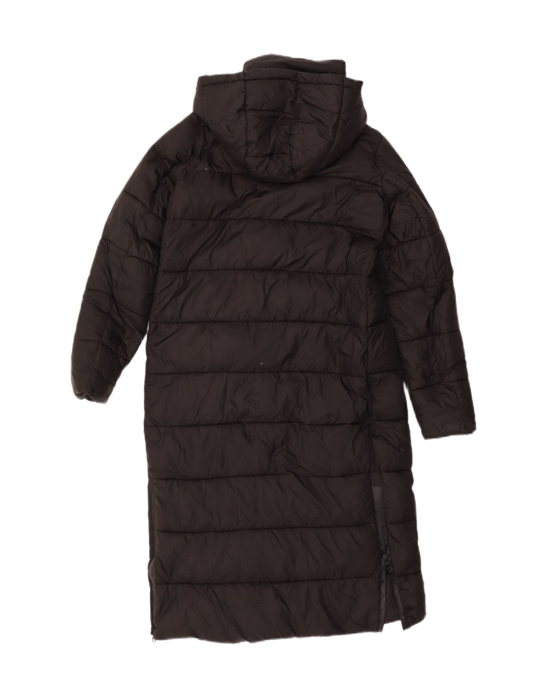 Palton căptușit cu glugă supradimensionat pentru femei ZARA UK 10 Poliester negru mic