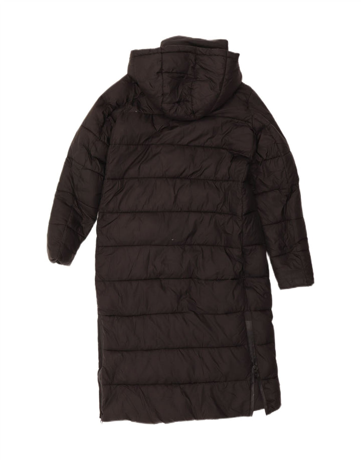 Palton căptușit cu glugă supradimensionat pentru femei ZARA UK 10 Poliester negru mic