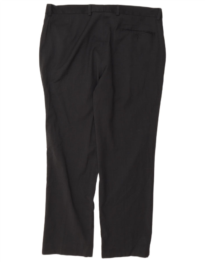 Pantaloni de costum pentru bărbați Marks & Spencer, cu tăiere obișnuită, L36 L29 Lână bleumarin