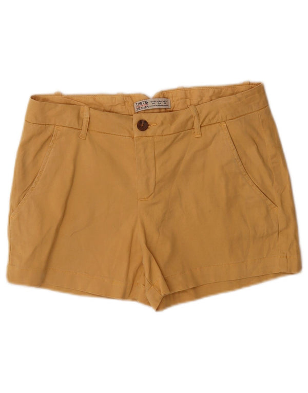 Pantaloni scurți chino pentru femei Zara EU 36 XS W26 Lyocell galben