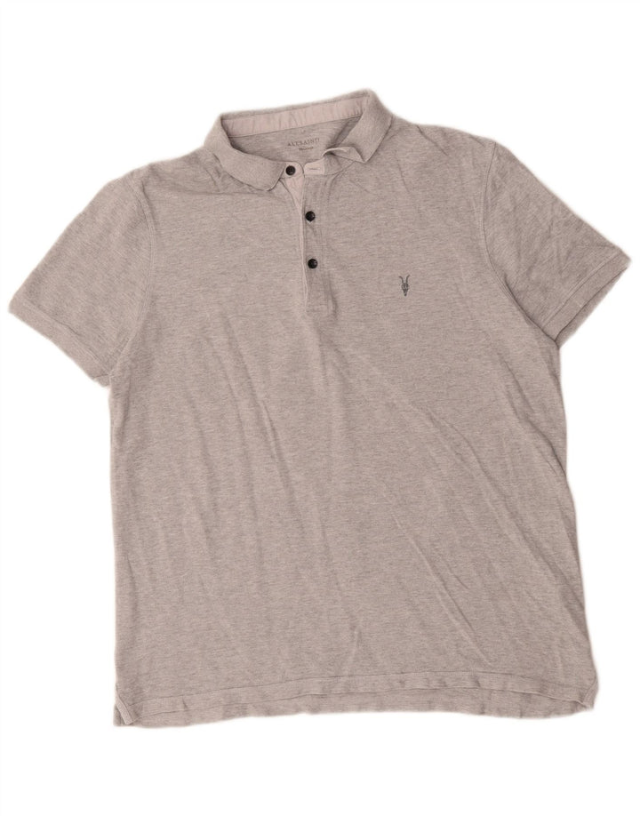 Tricou polo pentru bărbați All Saints 2XL bumbac gri