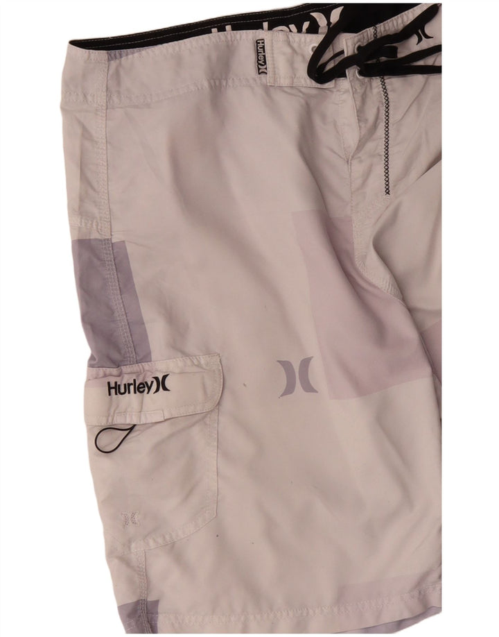 Pantaloni scurți de înot grafic HURLEY pentru bărbați, XL, roz colorblock