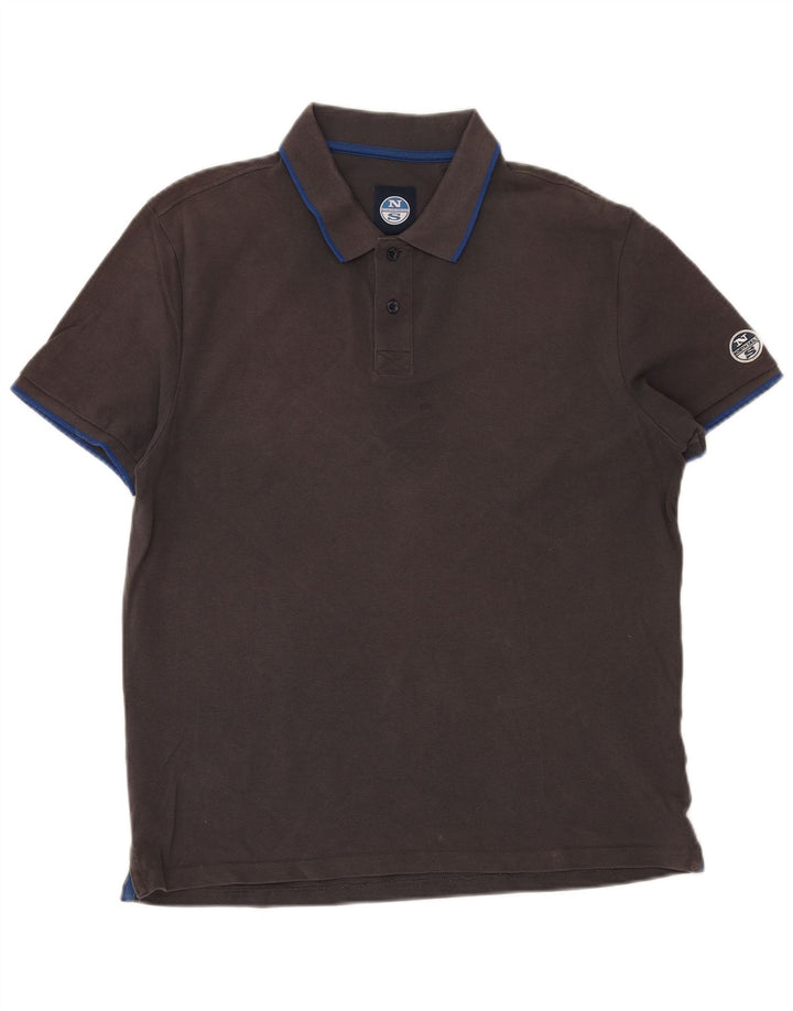 Cămașă polo pentru bărbați North SAILS, bumbac gri mare