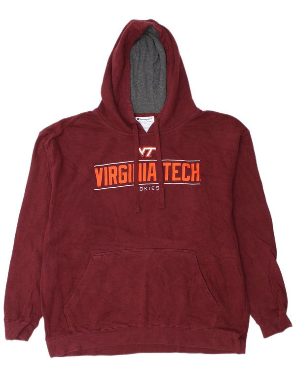 Jumper pentru bărbați Champion Virginia Tech Hokies Graphic Hoodie XL Maroon Cotton