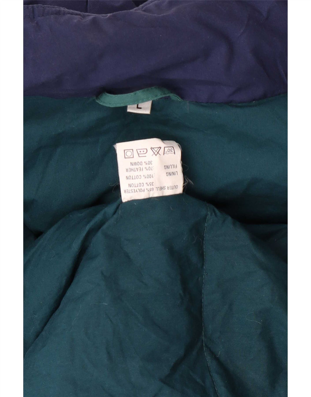Jachetă parka cu glugă vintage pentru bărbați UK 40 Poliester verde mare