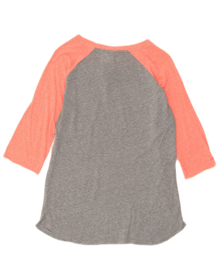 UNDER ARMOUR Heat Gear Graphic Top cu mâneci 3/4 UK 12 Medium Gri