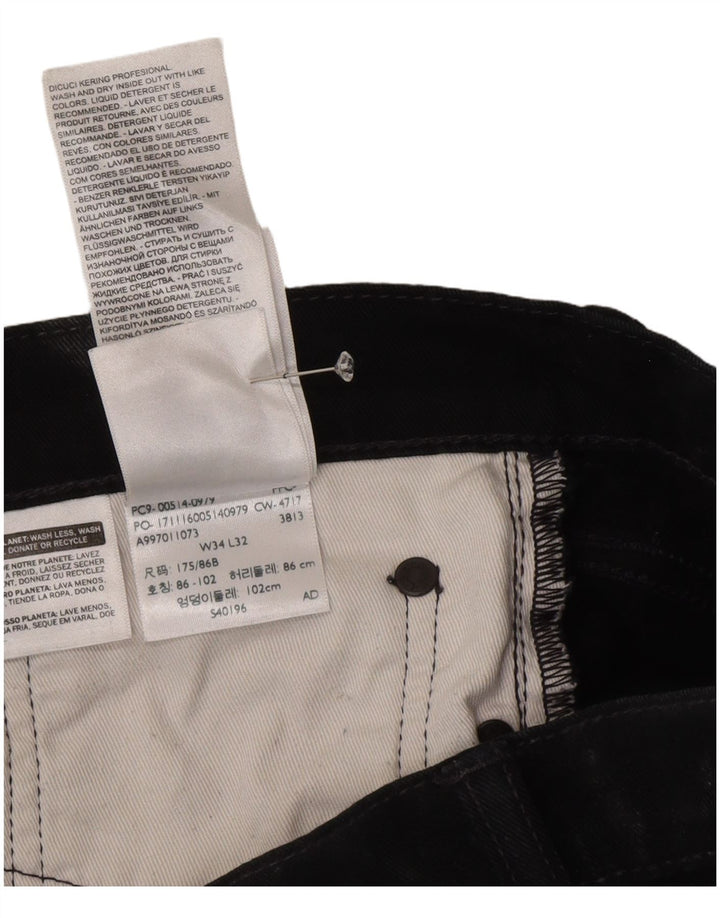 Blugi drepti pentru bărbați Levi's 514 W34 L32 bumbac negru