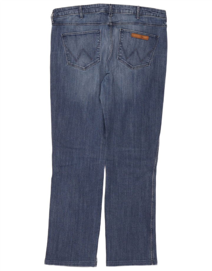 WRANGLER Mens Straight Jeans W34 L30 Blue Cotton