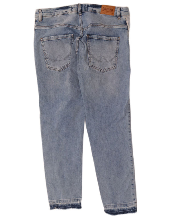 Blugi Superdry Riley Slim pentru femei W27 L25 bumbac albastru