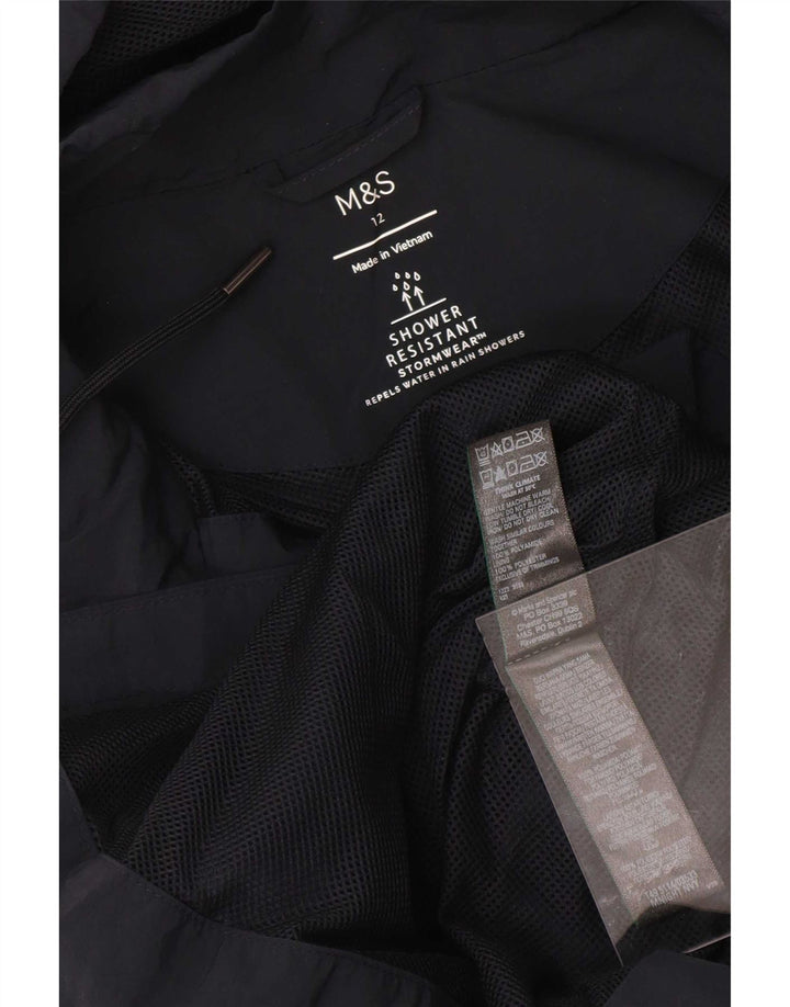 Jachetă de ploaie cu glugă pentru femei Marks & Spencer UK 12 Mediu Poliamidă bleumarin