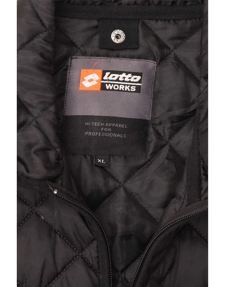 Jachetă matlasată Lotto pentru bărbați, UK 42 XL, poliamidă neagră