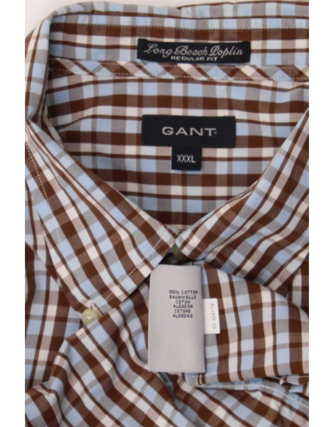 Cămașă Gant pentru bărbați, cu tăiere obișnuită, 3XL, maro, din bumbac