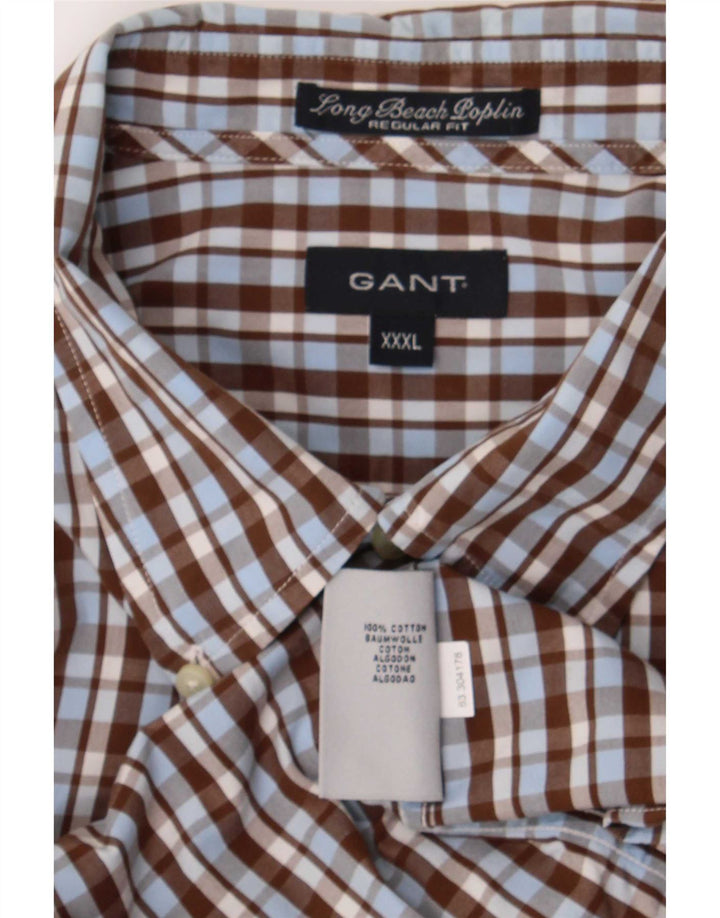 Cămașă Gant pentru bărbați, cu tăiere obișnuită, 3XL, maro, din bumbac