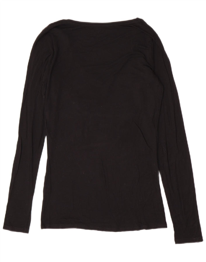Guess Top grafic pentru femei cu mânecă lungă UK 12 Medium Black
