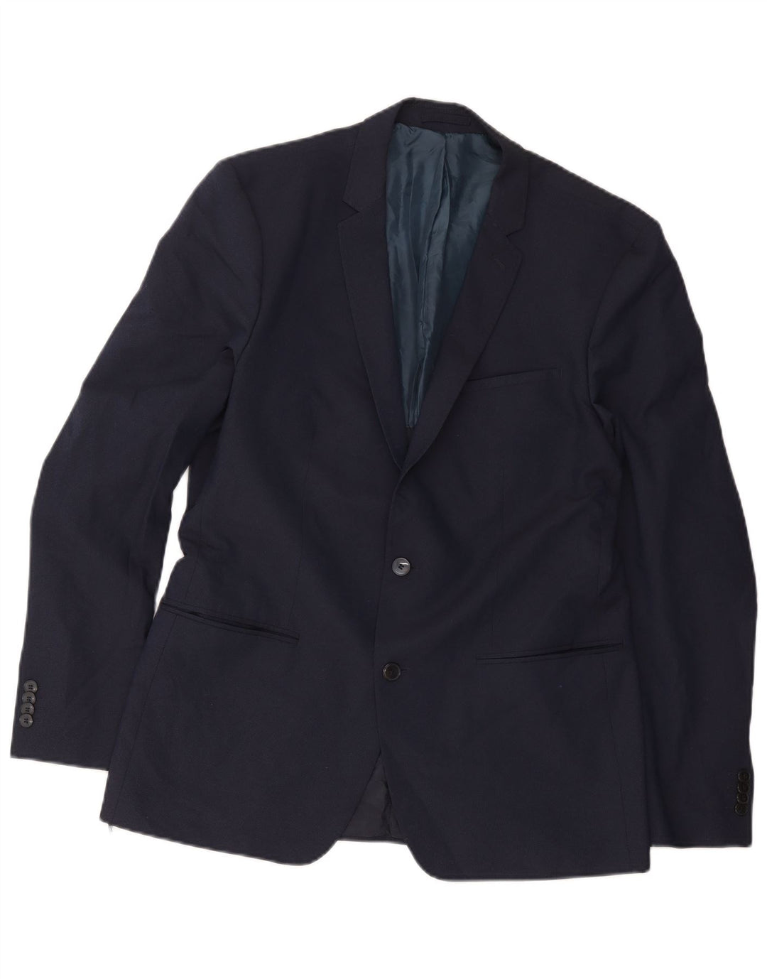 Blazer pentru bărbați Zara cu 2 nasturi EU 54 XL Poliester bleumarin