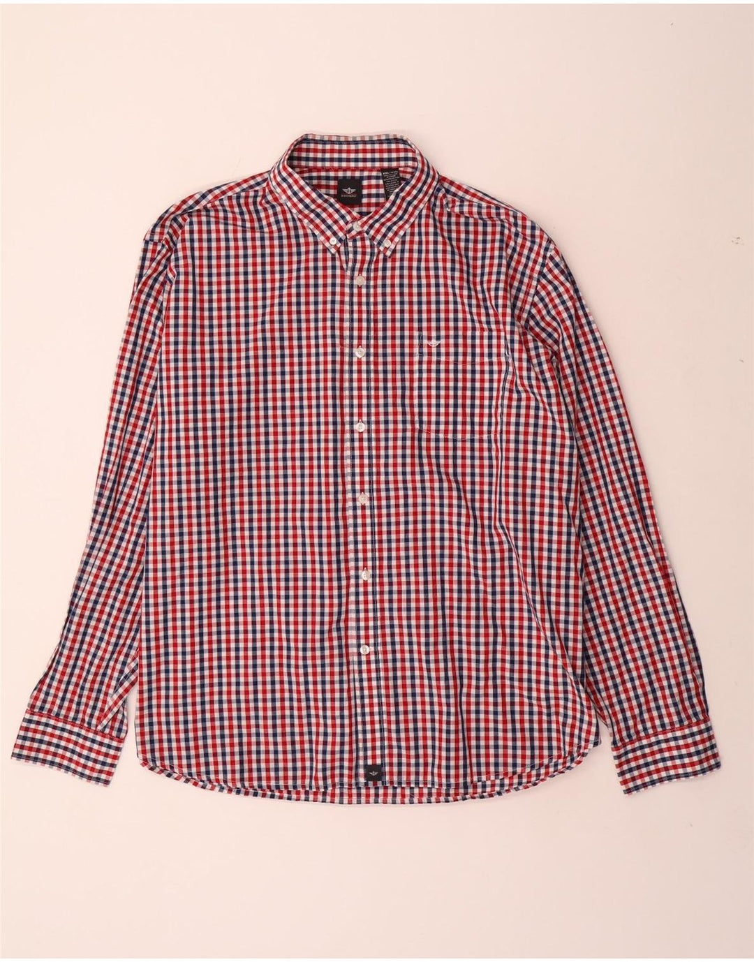 Cămașă Dockers pentru bărbați 2XL, bumbac vichy roșu