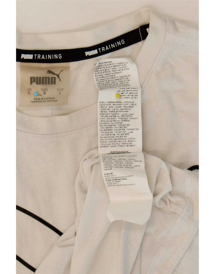 Tricou grafic Puma pentru femei Top UK 16 Poliester alb mare