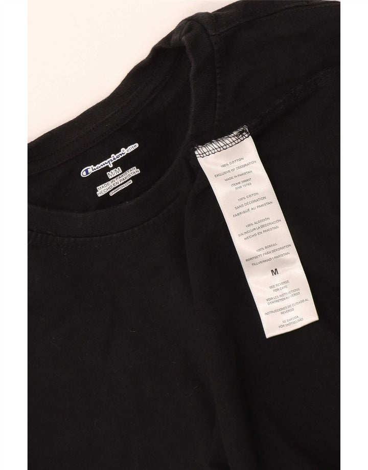 Top pentru femei Champion cu mânecă lungă UK 14 Medium Black Bumbac