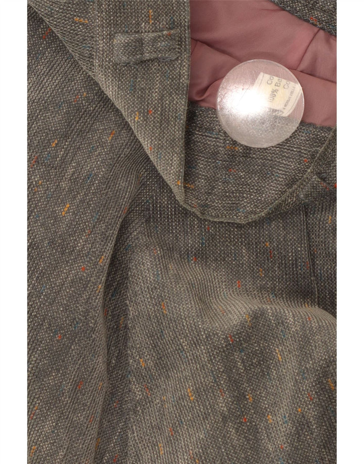 Fustă A-Line BRUGI pentru femei W28, bumbac cu pete gri mediu