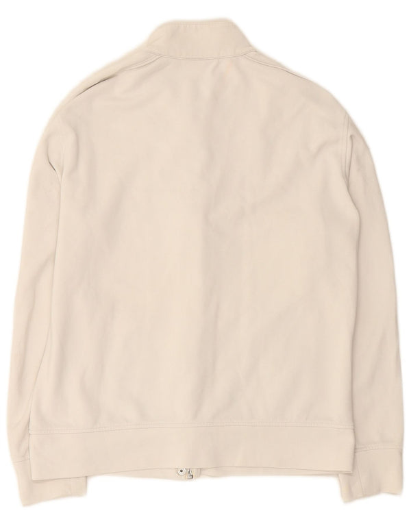 Jachetă de trening pentru femei ASICS UK 14, mare, albă, din poliamidă