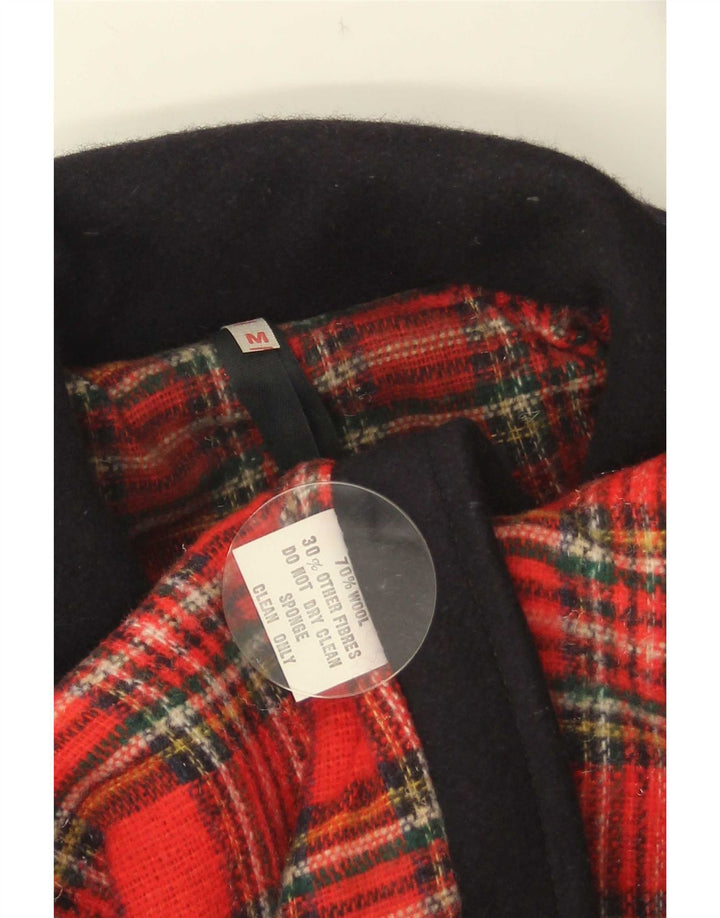 Jachetă Bomber Vintage pentru bărbați UK 38 Mediu Lână color-block bleumarin
