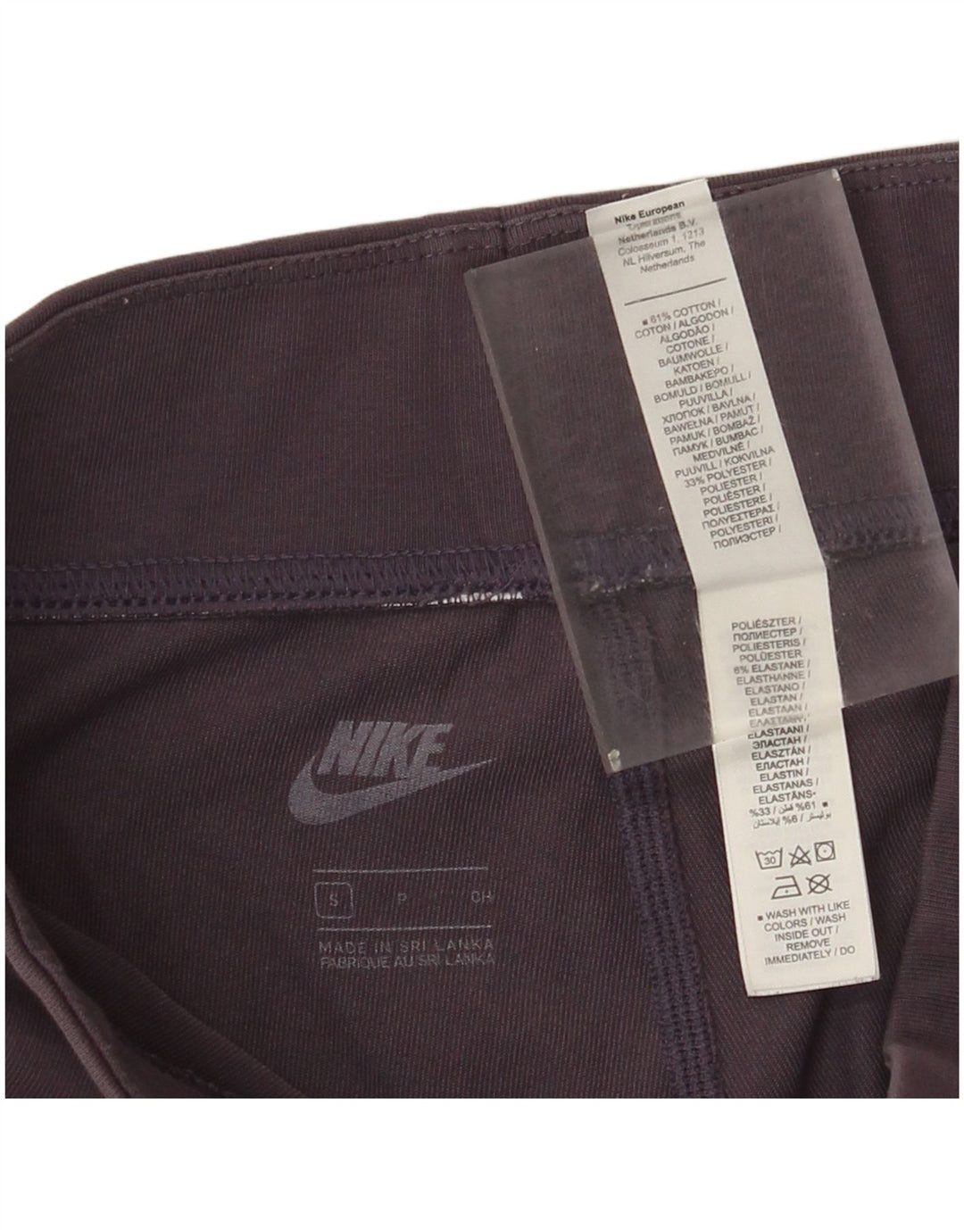 Leggings pentru femei Nike UK 10 mic violet din bumbac