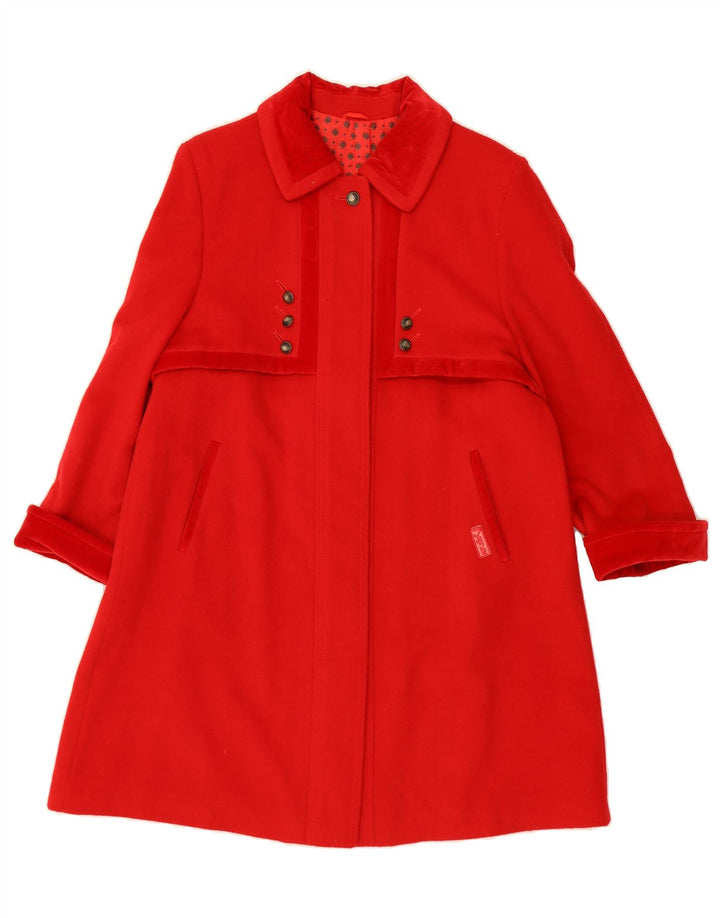 DOLOMITEN Womens Oversized 3/4 Sleeve Overcoat EU 46 XL Red Virgin Wool Vintage Dolomiten and Second-Hand Dolomiten from Messina Hembry 