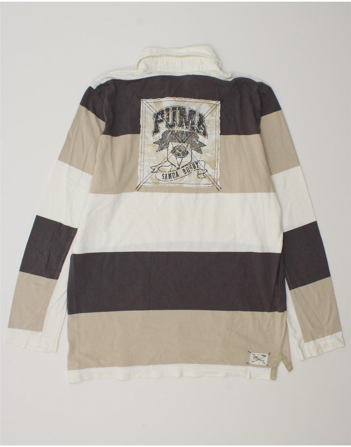 Tricou polo rugby cu mânecă lungă pentru bărbați PUMA, cu dungi mari, multicolore