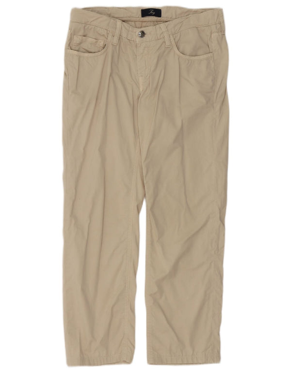 Pantaloni casual drepti Fay pentru femei W28 L26 bumbac bej